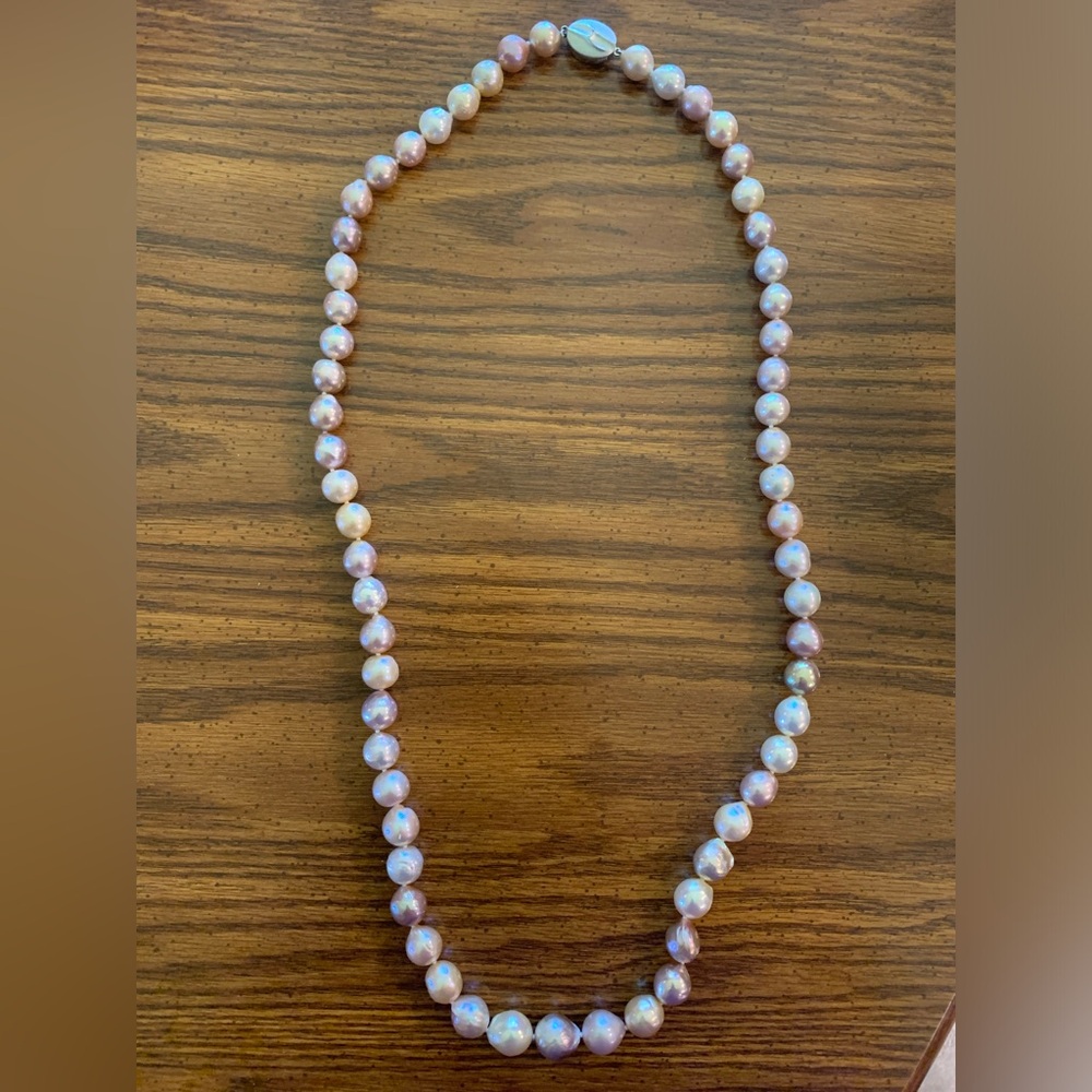Honora Cultured Ming Pearls, long strand. 11-15mm blush multi-colored pearls
